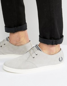 Серые низкие замшевые кроссовки Fred Perry Byron - Серый