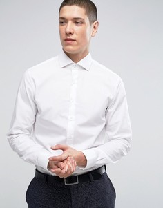 Строгая облегающая рубашка из фактурной ткани Calvin Klein - Белый