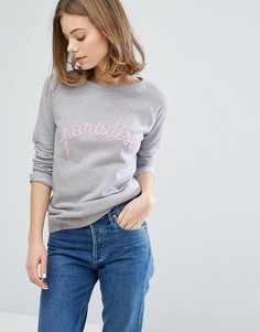 Свитшот с вышивкой Paradis Maison Labiche - Серый