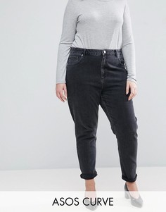 Джинсы в винтажном стиле из черного выбеленного денима ASOS CURVE Farleigh - Черный