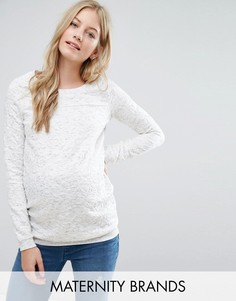 Трикотажный топ Mamalicious Maternity - Белый Mama.Licious