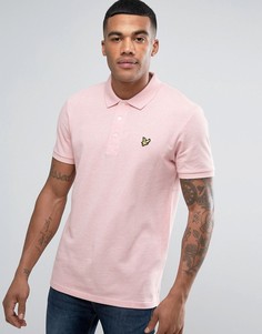 Розовое поло классического кроя из пике с логотипом-орлом Lyle &amp; Scott - Розовый