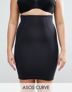 Моделирующая нижняя юбка с завышенной талией ASOS CURVE SHAPEWEAR - Черный