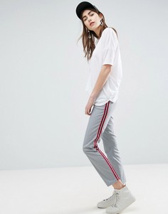 Брюки-сигареты с полосками сбоку ASOS - Мульти