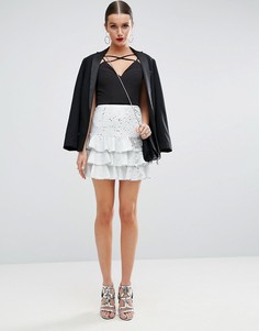 Мини-юбка с пайетками ASOS Rara - Белый