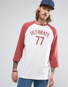 Oversize-футболка с рукавами реглан 3/4 и принтом Ultimate ASOS - Белый