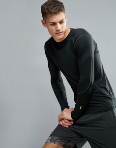 Черный эластичный лонгслив New Look SPORT - Черный