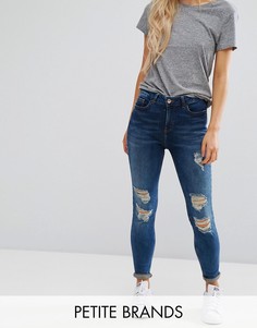 Рваные джинсы скинни New Look Petite - Синий