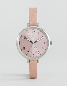 Часы с большим циферблатом и узким ремешком ASOS - Розовый