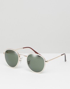 Белые круглые солнцезащитные очки ASOS - Белый