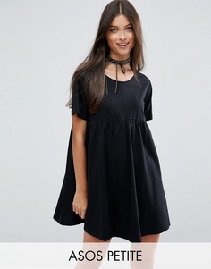 Платье с присборенной юбкой ASOS PETITE Ultimate - Черный