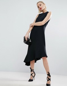 Платье миди асимметричной длины ASOS - Черный