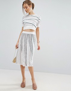 Комбинируемая трикотажная юбка в полоску ASOS - Мульти