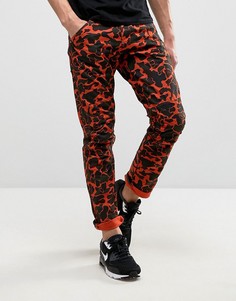 Оранжевые камуфляжные джинсы G-Star 5622 Elwood Uncovered Pharrell Blaze - Оранжевый