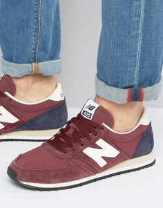 Бордовые кроссовки в стиле 70-х New Balance Running 420 U420RBN - Красный