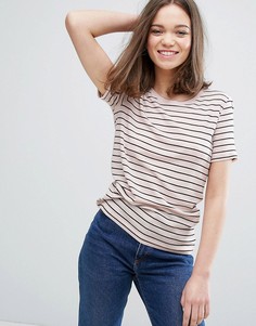 Полосатая футболка Monki - Розовый