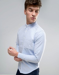 Обтягивающая оксфордская рубашка с карманом Abercrombie &amp; Fitch - Синий
