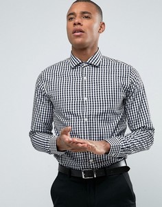 Узкая рубашка в клеточку Jack & Jones Premium - Темно-синий