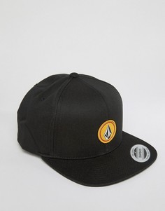 Черная бейсболка из саржи Volcom - Рыжий