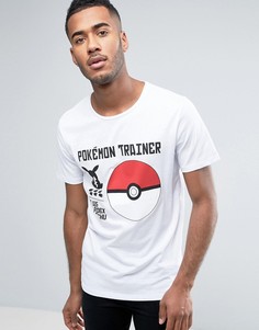 Футболка с принтом покемона Pokeball Jack &amp; Jones - Белый