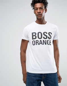 Белая узкая футболка с логотипом BOSS Orange by Hugo Boss - Белый