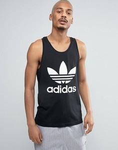 Черная майка с логотипом-трилистником adidas Originals BK7104 - Черный