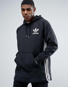 Черное удлиненное худи adidas Originals BK5881 - Черный