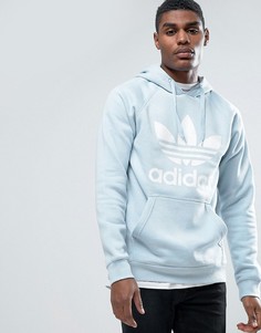 Голубой худи с логотипом-трилистником adidas Originals BQ5410 - Синий