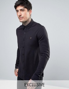 Черная трикотажная рубашка из пике Farah - Черный