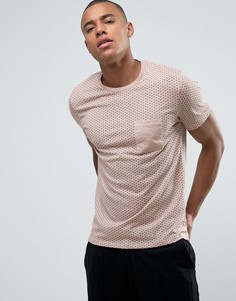 Футболка с контрастным карманом Selected Homme - Розовый