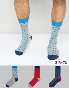 Набор из 3 пар носков в горошек Original Penguin - Мульти
