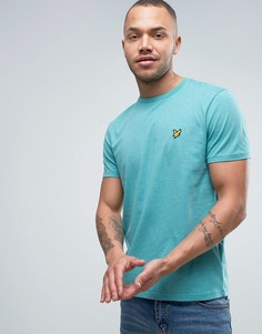 Зеленая меланжевая футболка классического кроя с логотипом-орлом Lyle &amp; Scott - Зеленый