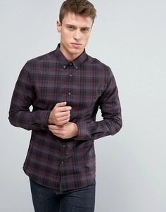 Узкая строгая рубашка в клетку Burton Menswear - Красный