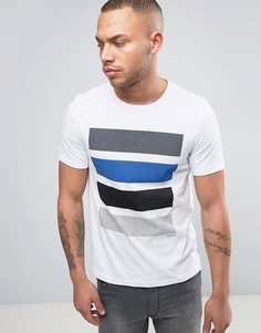 Футболка в стиле колор блок Jack &amp; Jones - Белый