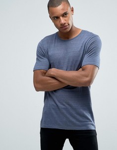 Длинная льняная футболка-премиум Jack &amp; Jones - Синий