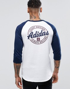 Футболка с рукавами реглан длиной 3/4 adidas Originals AY8885 - Белый