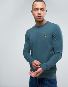 Хлопковый джемпер с добавлением мериносовой шерсти Lyle &amp; Scott - Синий