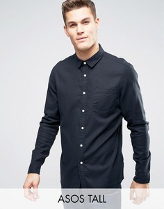 Черная вискозная рубашка классического кроя ASOS - Черный
