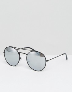Солнцезащитные очки с зеркальными стеклами Monki - Черный