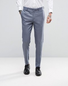 Серые фактурные брюки скинни ASOS WEDDING - Серый