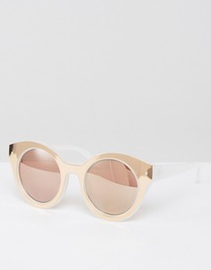 Круглые солнцезащитные очки в толстой оправе ASOS - Золотой