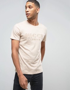 Футболка с вышитым логотипом Nicce London - Stone