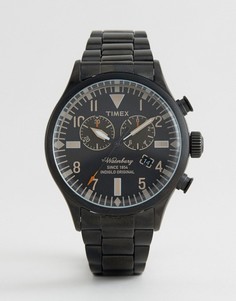 Черные часы с хронографом Timex Heritage Waterbury - Черный