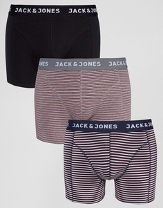 Набор из 3 боксеров-брифов в полоску Jack &amp; Jones - Мульти
