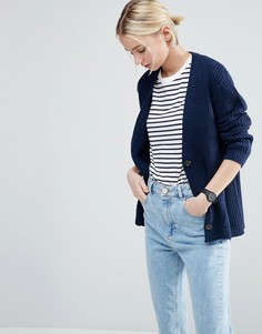 Кардиган крупной вязки на пуговицах ASOS - Оранжевый