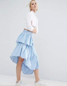 Юбка миди в полоску ASOS - Мульти