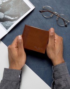 Кожаный бумажник с контрастной отделкой Ted Baker - Коричневый