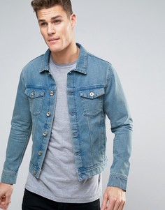 Джинсовая куртка цвета индиго Selected Homme - Синий