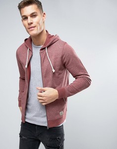 Худи с меланжевой отделкой на молнии Jack &amp; Jones Vintage - Красный