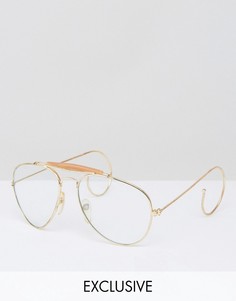 Круглые очки Reclaimed Vintage - Золотой